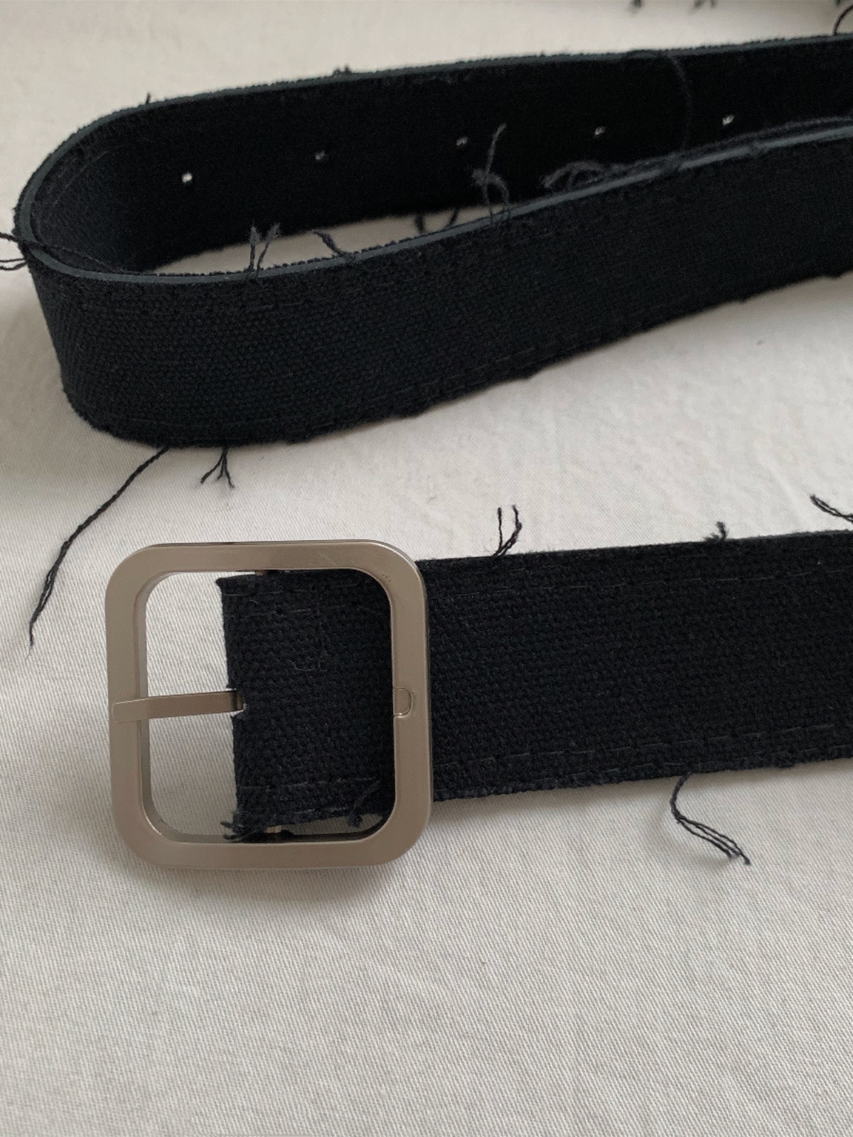 Handmade Mohair Edge Fabric Waist Belt - Simple Versatile Black Unisex Belt in Harajuku Style for Y2K Fashion Handmade Mohair Edge Fabric Waist Belt - Simple Versatile Black Unisex Belt in Harajuku Style for Y2K Fashion