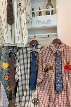 Handmade Vintage Japanese Retro Wide Bow Tie with Trendy Cartoon Print - Versatile Korean Style Fashion Accessory