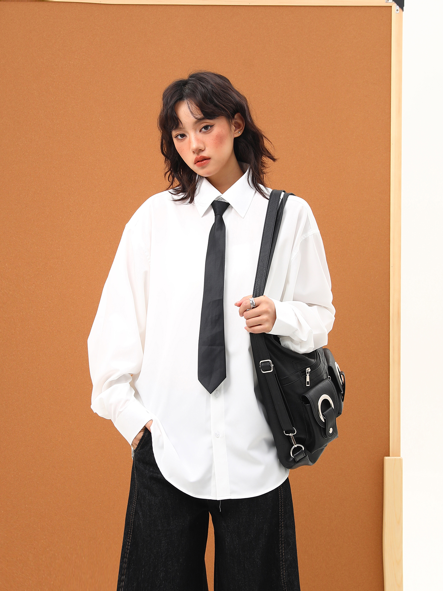 Handmade White Silk Loose Draped Shirt for Unisex - Wrinkle-Resistant, Versatile Design with Tie - Perfect for Y2K and Casual Chic Looks Handmade White Silk Loose Draped Shirt for Unisex - Wrinkle-Resistant, Versatile Design with Tie - Perfect for Y2K and Casual Chic Looks