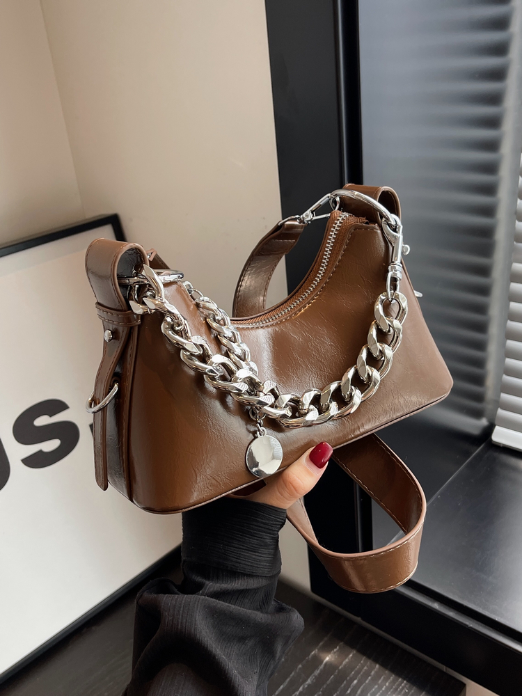 Handmade Women's Textured Chain Crossbody Bag - 2025 New Style Shoulder Underarm Bag for Chic Everyday Wear Handmade Women's Textured Chain Crossbody Bag - 2025 New Style Shoulder Underarm Bag for Chic Everyday Wear