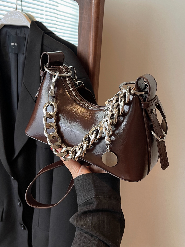 Handmade Women's Textured Chain Crossbody Bag - 2025 New Style Shoulder Underarm Bag for Chic Everyday Wear Handmade Women's Textured Chain Crossbody Bag - 2025 New Style Shoulder Underarm Bag for Chic Everyday Wear