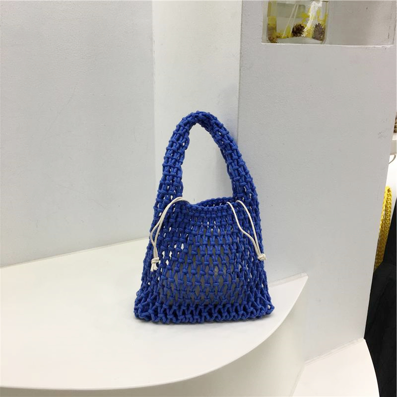 Handmade Woven Tote Bag - Cute Cotton Linen Hollow Net Beach Bag - Korean Style Handheld Accessory from Dongdaemun Handmade Woven Tote Bag - Cute Cotton Linen Hollow Net Beach Bag - Korean Style Handheld Accessory from Dongdaemun