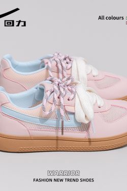 Harajuku Style White Sneakers for Couples - Lightweight, Breathable, Soft Sole Casual Skate Shoes for Summer