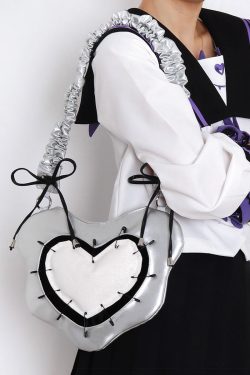 Heart Underarm Bag for JK Students - Sweet Cool Girl Versatile Shoulder Crossbody Lolita Style Fashion Bag
