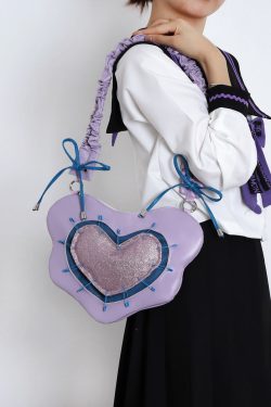 Heart Underarm Bag for JK Students - Sweet Cool Girl Versatile Shoulder Crossbody Lolita Style Fashion Bag