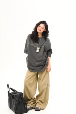 Heavyweight American Vintage Wash Short Sleeve T-Shirt for Men and Women, Loose Fit, Versatile Couple Top, Retro Style Fashion