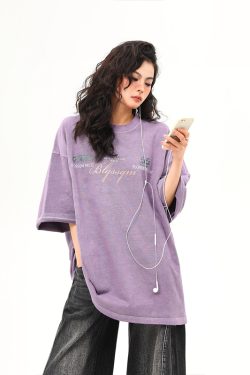 Heavyweight American Vintage Wash Short Sleeve T-Shirt for Men and Women, Loose Fit, Versatile Couple Top, Retro Style Fashion