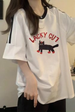 Heavyweight Pure Cotton White Short-Sleeve T-Shirt for Girls with Three Stripes and Spliced Design - Summer Raglan Top for Juniors