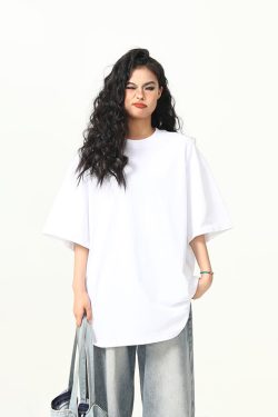 Heavyweight Solid Color Short Sleeve T-Shirt for Men and Women, Loose Fit, Versatile Base Layer, Casual Unisex Fashion Top