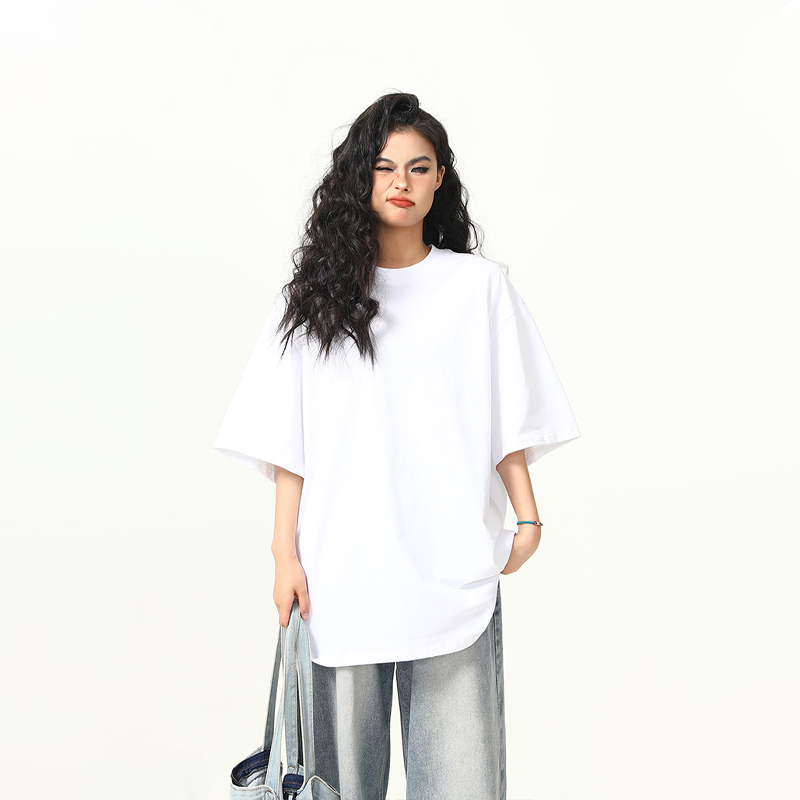 Heavyweight Solid Color Short Sleeve T-Shirt for Men and Women, Loose Fit, Versatile Base Layer, Casual Unisex Fashion Top Heavyweight Solid Color Short Sleeve T-Shirt for Men and Women, Loose Fit, Versatile Base Layer, Casual Unisex Fashion Top