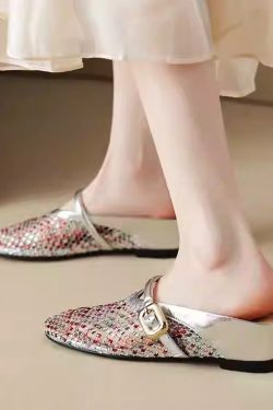 Height-Increasing Slippers with Colorful Rhinestones, Hollow Mesh, Breathable Sandals - Stylish 3.5cm Platform Footwear
