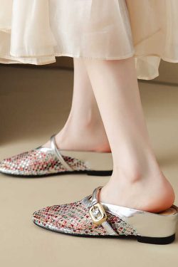 Height-Increasing Slippers with Colorful Rhinestones, Hollow Mesh, Breathable Sandals - Stylish 3.5cm Platform Footwear