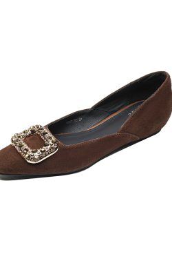 Height-Increasing Suede Loafers with Rhinestones - Italian Corso Venezia Style, 3cm Elevation, Elegant Banquet Flat Shoes