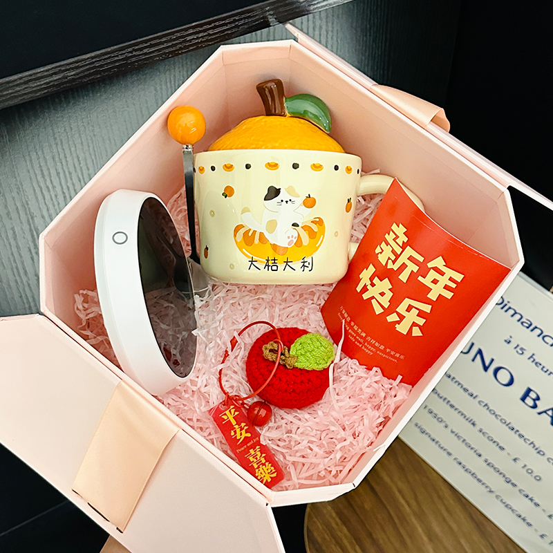 High Aesthetic Orange Ceramic Mug with Lid and Spoon - Perfect Birthday and Graduation Gift for Girls High Aesthetic Orange Ceramic Mug with Lid and Spoon - Perfect Birthday and Graduation Gift for Girls