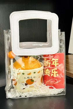 High Aesthetic Orange Ceramic Mug with Lid and Spoon - Perfect Birthday and Graduation Gift for Girls