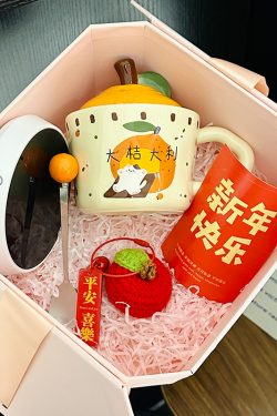 High Aesthetic Orange Ceramic Mug with Lid and Spoon - Perfect Birthday and Graduation Gift for Girls