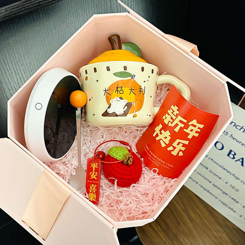 High Aesthetic Orange Ceramic Mug with Lid and Spoon - Perfect Birthday and Graduation Gift for Girls High Aesthetic Orange Ceramic Mug with Lid and Spoon - Perfect Birthday and Graduation Gift for Girls