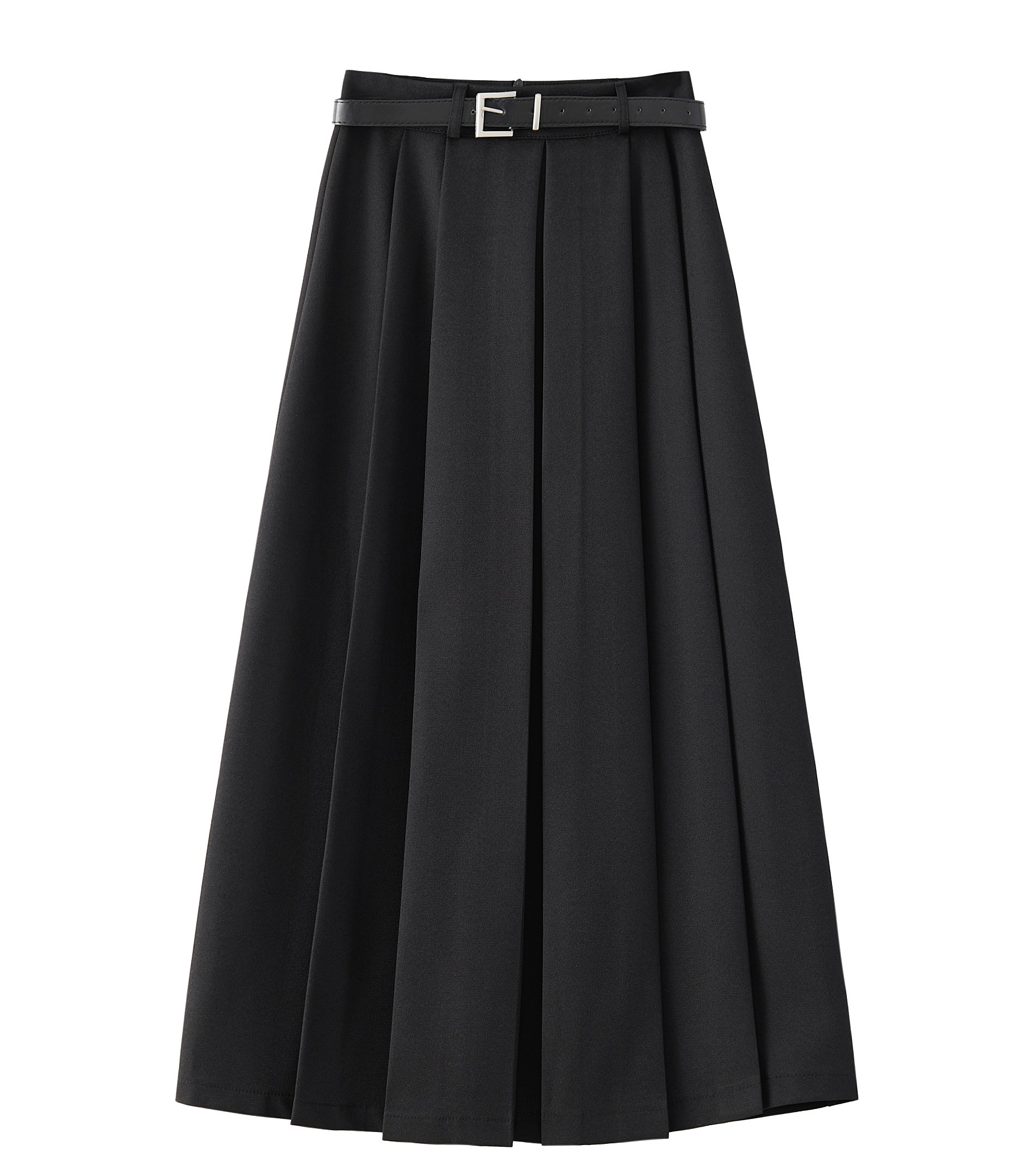 High-End Black High-Waisted Midi Skirt for Women - Slimming A-Line Pleated Design, Spring Summer 2025 Fashion Essential High-End Black High-Waisted Midi Skirt for Women - Slimming A-Line Pleated Design, Spring Summer 2025 Fashion Essential