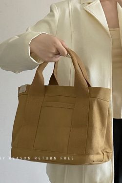 High-End Canvas Tote Bag for Women, Versatile Fashionable Lunch Bag, Chic Everyday Handbag
