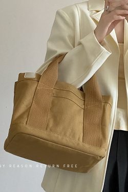 High-End Canvas Tote Bag for Women, Versatile Fashionable Lunch Bag, Chic Everyday Handbag