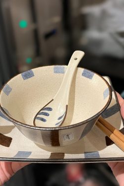 High-End Ceramic Enamel Underglaze Rice Bowl and Plate Set, Creative Cabbage Design, Fresh Niche Tableware for Stylish Dining