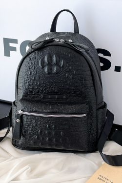 High-End Crocodile Pattern M-Shaped Backpack for Women - Trendy 2025 Fashion School Bag