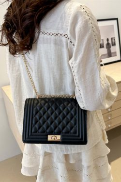 High-End Diamond-Pattern Crossbody Bag - 2025 Versatile Small Square Shoulder Bag for Casual Fashion