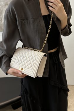 High-End Diamond-Pattern Crossbody Bag - 2025 Versatile Small Square Shoulder Bag for Casual Fashion