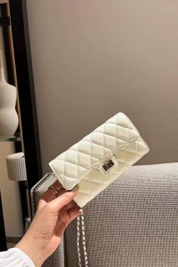 High-End Diamond-Patterned Crossbody Mini Bag - Versatile Small Square Chain Purse for Cards and Coins, Chic Luxury Style