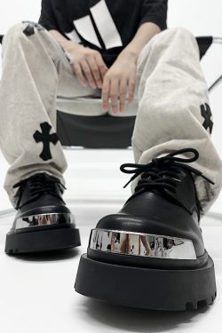 High-End Genuine Leather Derby Shoes for Men, Round Toe, Thick-Soled, British Style, Height-Increasing, Niche High Street Fashion