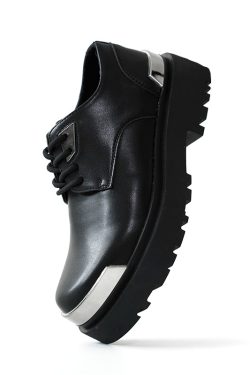 High-End Genuine Leather Derby Shoes for Men, Round Toe, Thick-Soled, British Style, Height-Increasing, Niche High Street Fashion