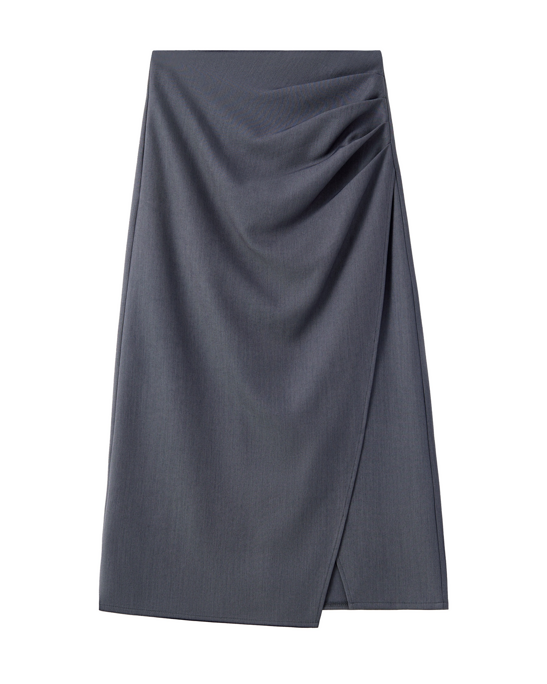High-End Gray Irregular A-Line Skirt, Pleated Bodycon Mid-Length Style for Trendy Looks High-End Gray Irregular A-Line Skirt, Pleated Bodycon Mid-Length Style for Trendy Looks