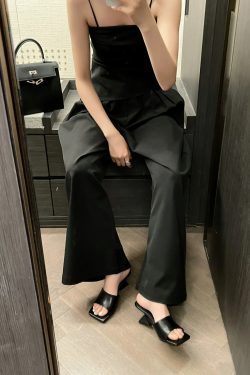 High-End Sheepskin Square-Toe Irregular Heeled Open-Toe Mule Sandals for Women - Stylish Cool Slippers