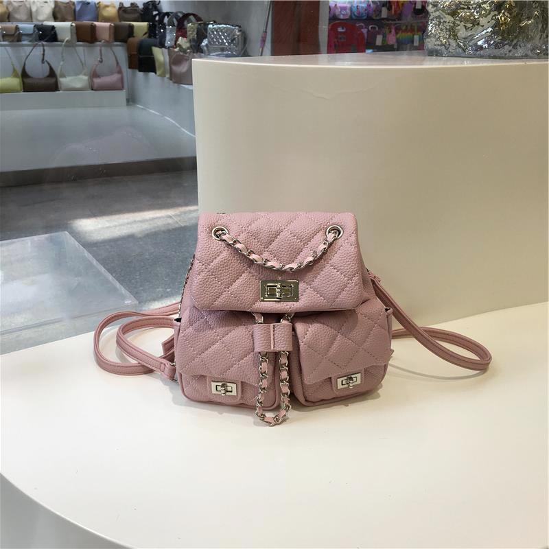 High-End Small Chanel-Style Diamond Quilted Chain Backpack - Versatile Commuter Bag for 2024 Fashion Trends High-End Small Chanel-Style Diamond Quilted Chain Backpack - Versatile Commuter Bag for 2024 Fashion Trends