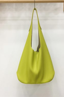 High-End Soft Creamy Yellow Large Capacity Shoulder Tote Bag - Influencer Style, Fashionable and Chic for Everyday Use