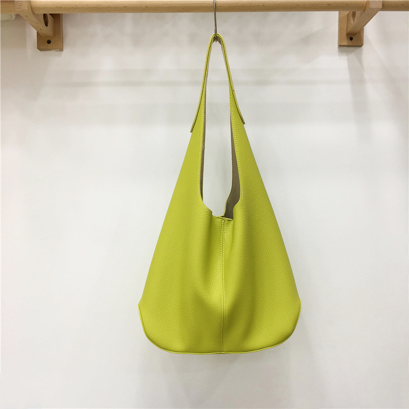 High-End Soft Creamy Yellow Large Capacity Shoulder Tote Bag - Influencer Style, Fashionable and Chic for Everyday Use High-End Soft Creamy Yellow Large Capacity Shoulder Tote Bag - Influencer Style, Fashionable and Chic for Everyday Use