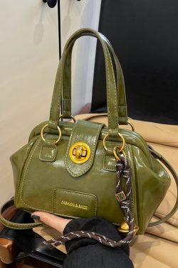 High-End Textured Bowling Bag for Women, Trendy Shoulder Crossbody Clip Bag, Fashionable 2025 Style