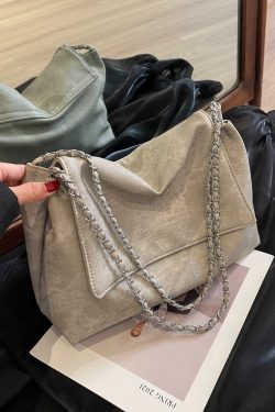 High-End Textured Chain Tote Bag for Women - Versatile Large-Capacity Shoulder Bag for Classes & Fashionable Commuting, 2025