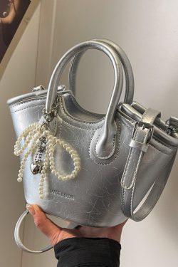 High-End Textured Mini Bucket Tote Bag for Women - 2025 Minimalist Stylish Crossbody Shoulder Bag