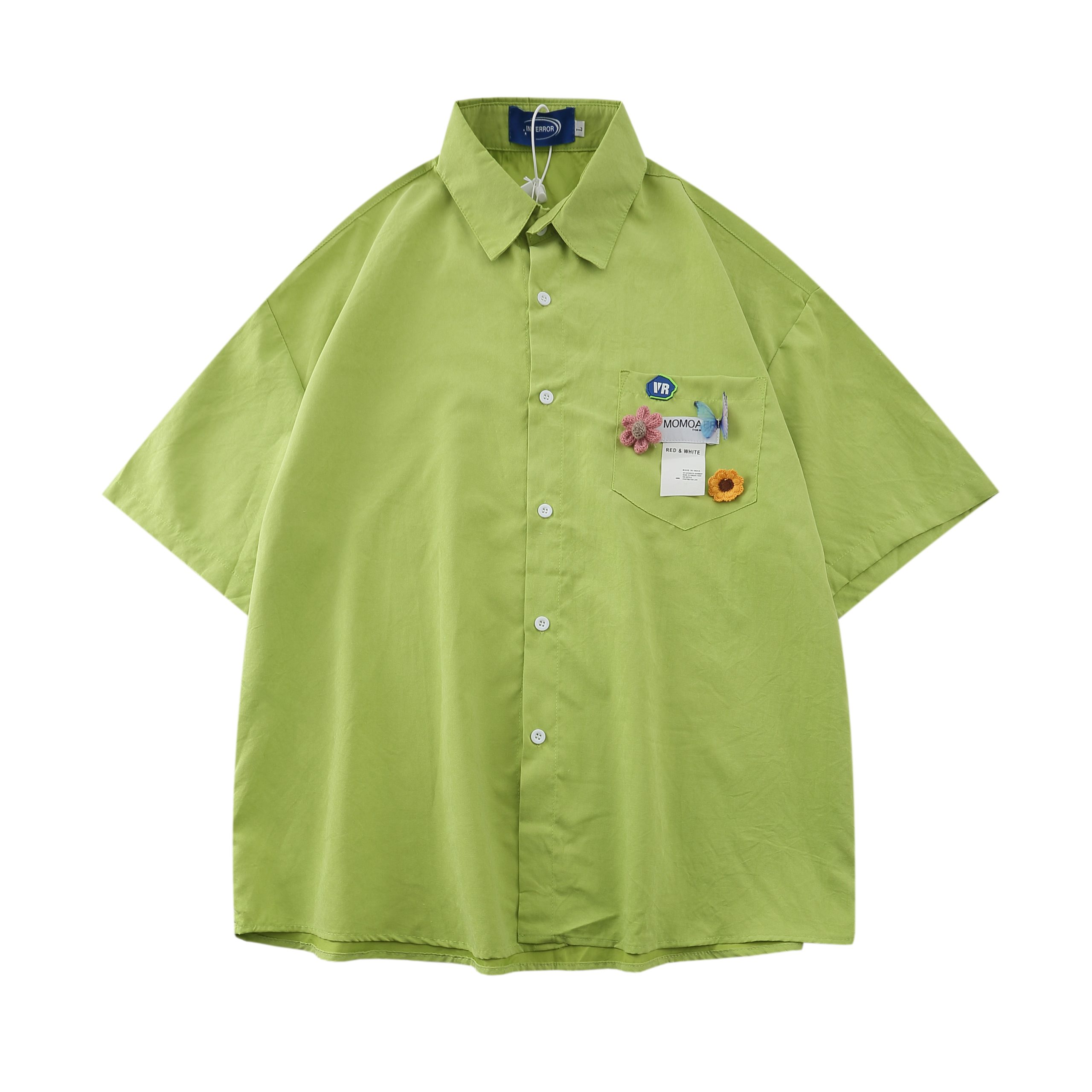 High-End White Short Sleeve Shirt for Women, Unique Loose Casual Design, Trendy Summer Fashion High-End White Short Sleeve Shirt for Women, Unique Loose Casual Design, Trendy Summer Fashion