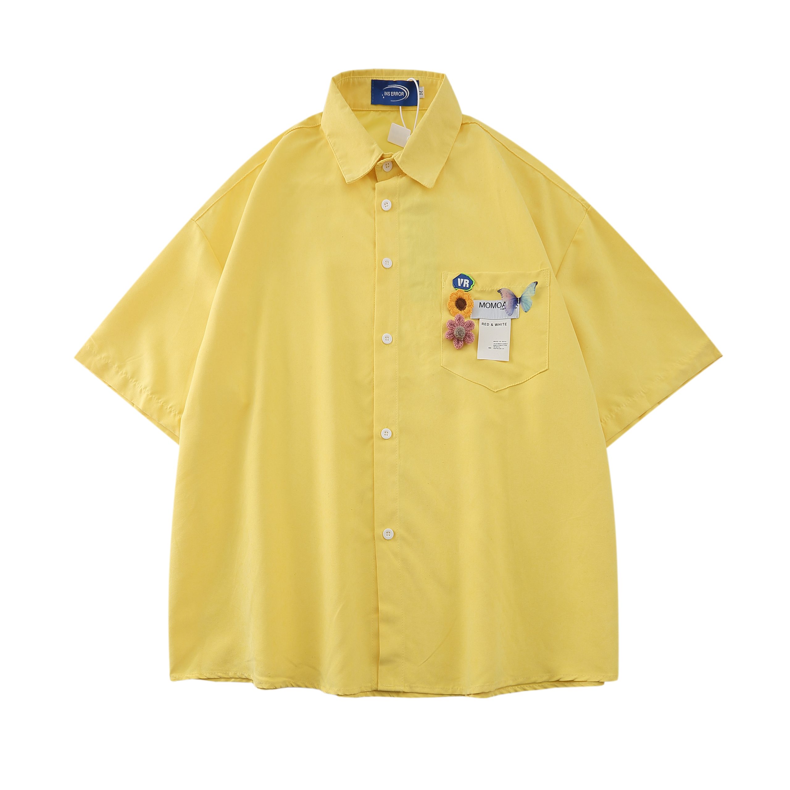 High-End White Short Sleeve Shirt for Women, Unique Loose Casual Design, Trendy Summer Fashion High-End White Short Sleeve Shirt for Women, Unique Loose Casual Design, Trendy Summer Fashion