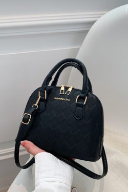 High-End Women's Textured Crossbody Bag - Versatile Retro Commuting Handbag in Niche Shell Design, Trendy 2025 Style