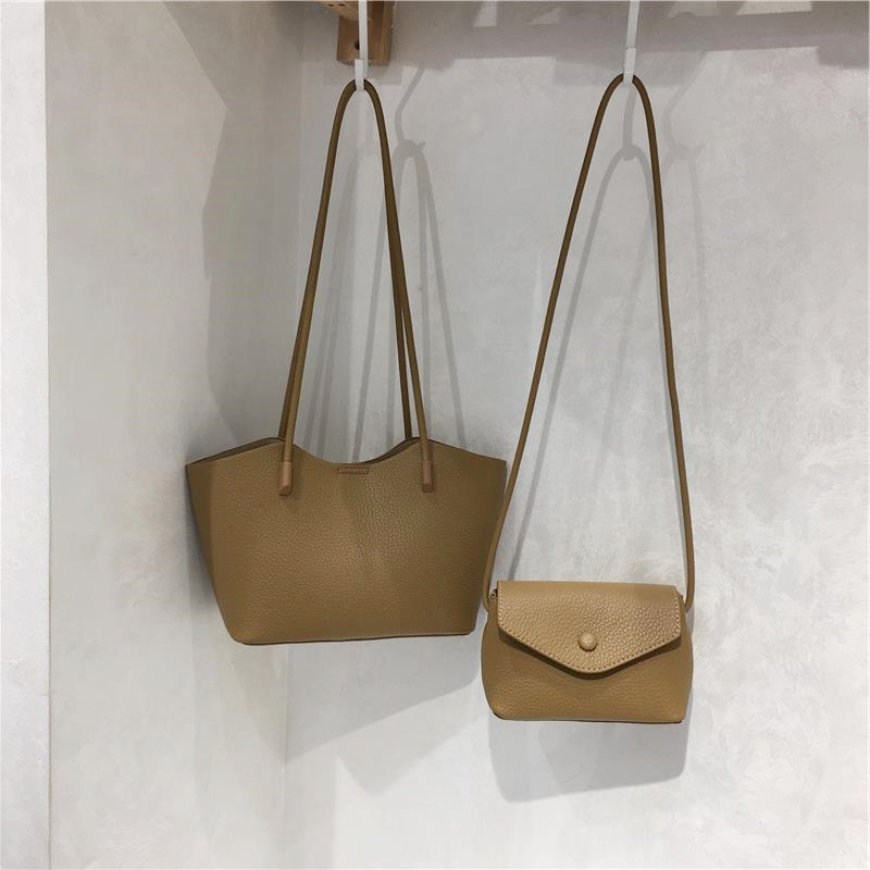 High-Quality Lychee Texture Women's Shoulder Tote Bag - Simple Versatile Commuter Style for Everyday Use High-Quality Lychee Texture Women's Shoulder Tote Bag - Simple Versatile Commuter Style for Everyday Use