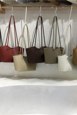 High-Quality Lychee Texture Women's Shoulder Tote Bag - Simple Versatile Commuter Style for Everyday Use