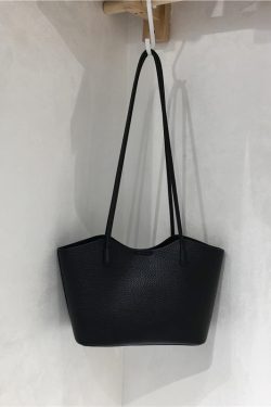 High-Quality Lychee Texture Women's Shoulder Tote Bag - Simple Versatile Commuter Style for Everyday Use