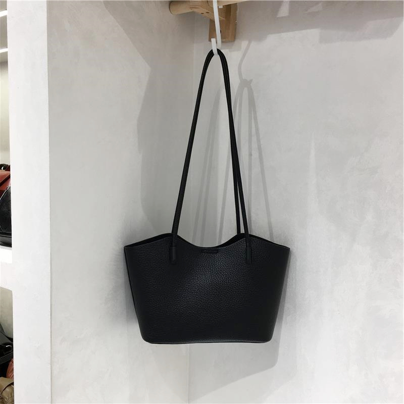 High-Quality Lychee Texture Women's Shoulder Tote Bag - Simple Versatile Commuter Style for Everyday Use High-Quality Lychee Texture Women's Shoulder Tote Bag - Simple Versatile Commuter Style for Everyday Use