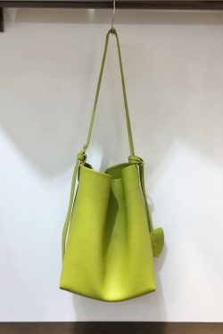 High-Quality Minimalist Lychee Pattern Women's Single Shoulder Crossbody Bucket Bag - Large Capacity Tote for Everyday Use