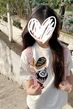 High Street American-Style Embroidered Badge Cotton Short-Sleeve T-Shirt for Girls - Summer Fashion for Junior High and High School