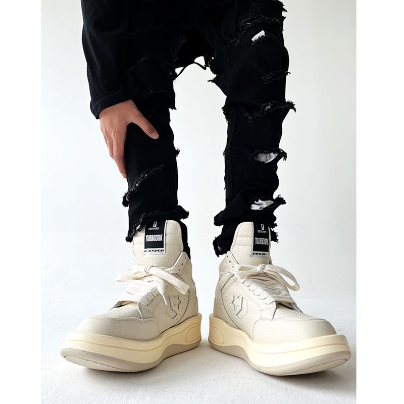 High-Top Sneakers for Men & Women, Trendy Streetwear Sports Shoes, Thick-Soled All-White Martin Boots, Height-Increasing Style High-Top Sneakers for Men & Women, Trendy Streetwear Sports Shoes, Thick-Soled All-White Martin Boots, Height-Increasing Style