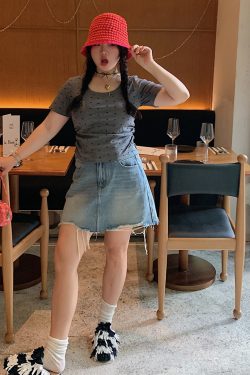 High Waist Plus Size A-Line Denim Skirt for Women - Summer 2025 Slimming Short Skirt, Trendy Casual Style